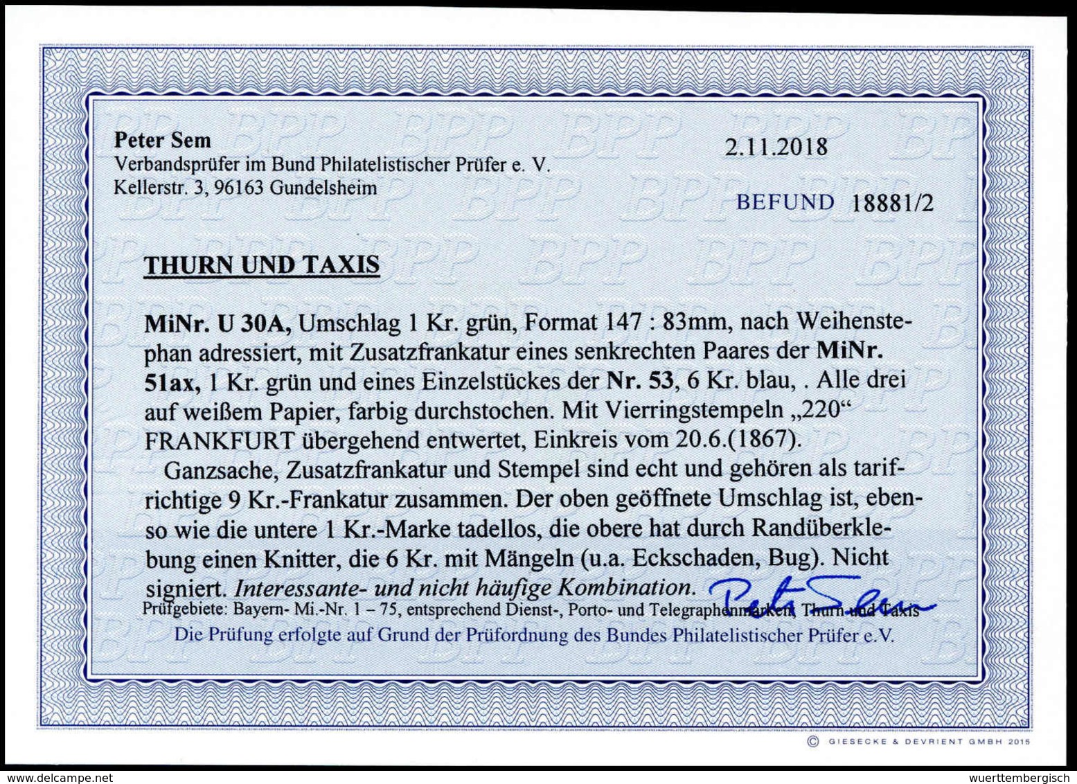 Beleg Altdeutschland Thurn Und Taxis - Andere & Zonder Classificatie