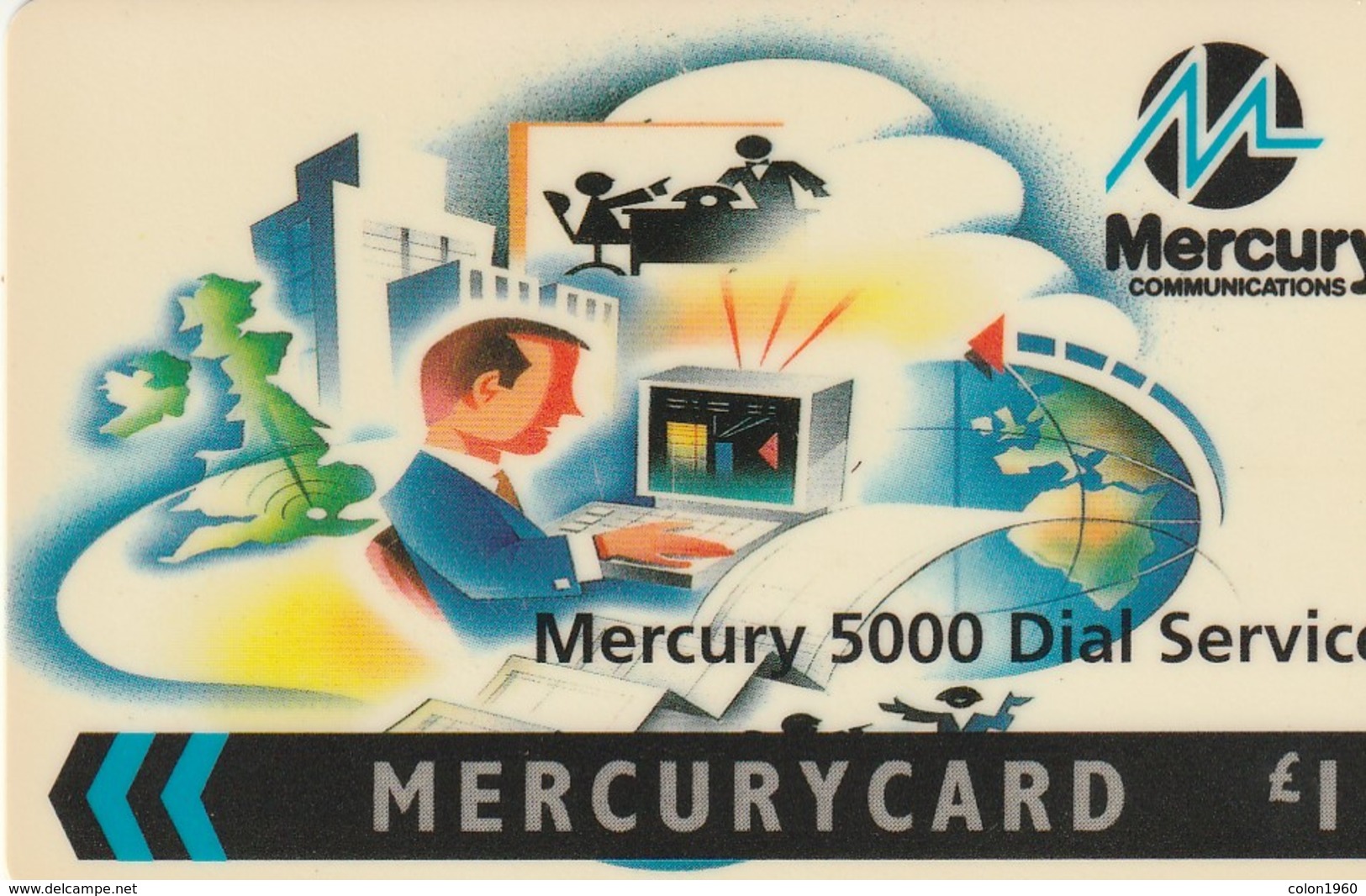 TARJETA TELEFONICA DE GRAN BRETAÑA, Mercury 5000 Dial Service. 20MERB. MER525. Tiraje: 2.712. (013) - [ 4] Mercury Communications & Paytelco