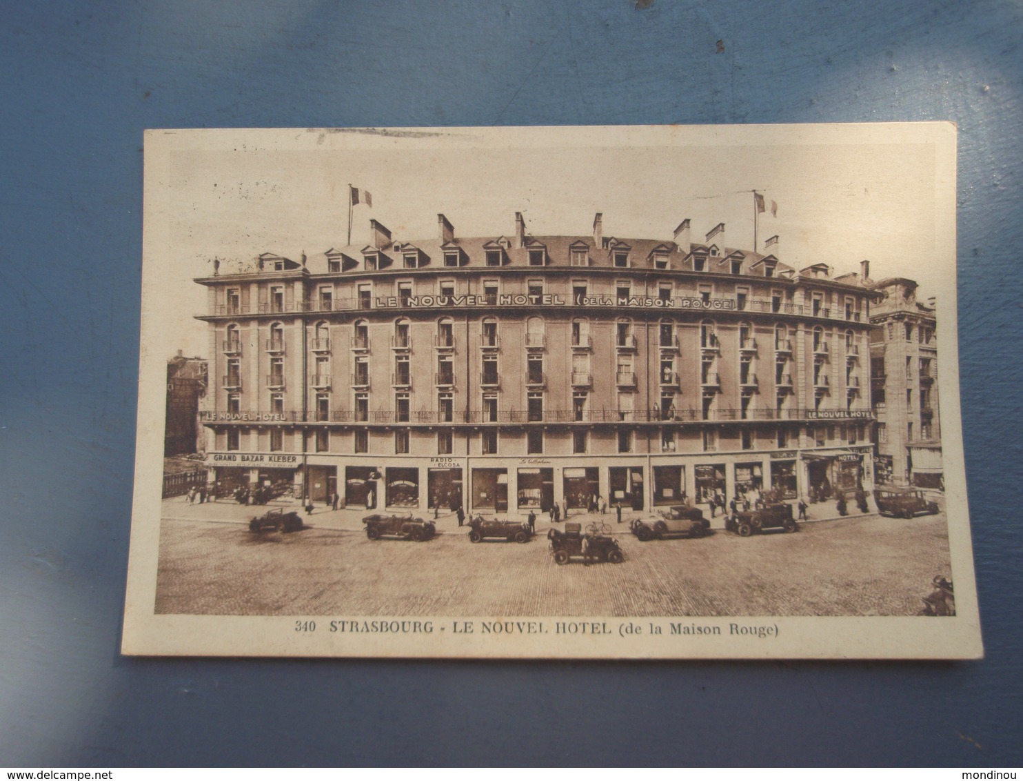 Cpa STRASBOURG LE NOUVEL HOTEL (de La Maison Rouge) 23 Juillet 1939, Flamme + Timbre. Vieilles Voitures - Strasbourg