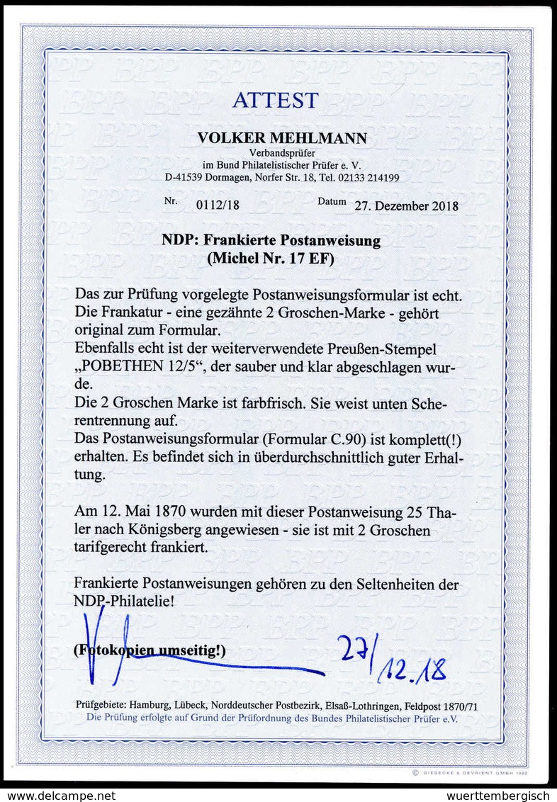 Beleg Altdeutschland Norddeutscher Postbezirk - Sonstige & Ohne Zuordnung