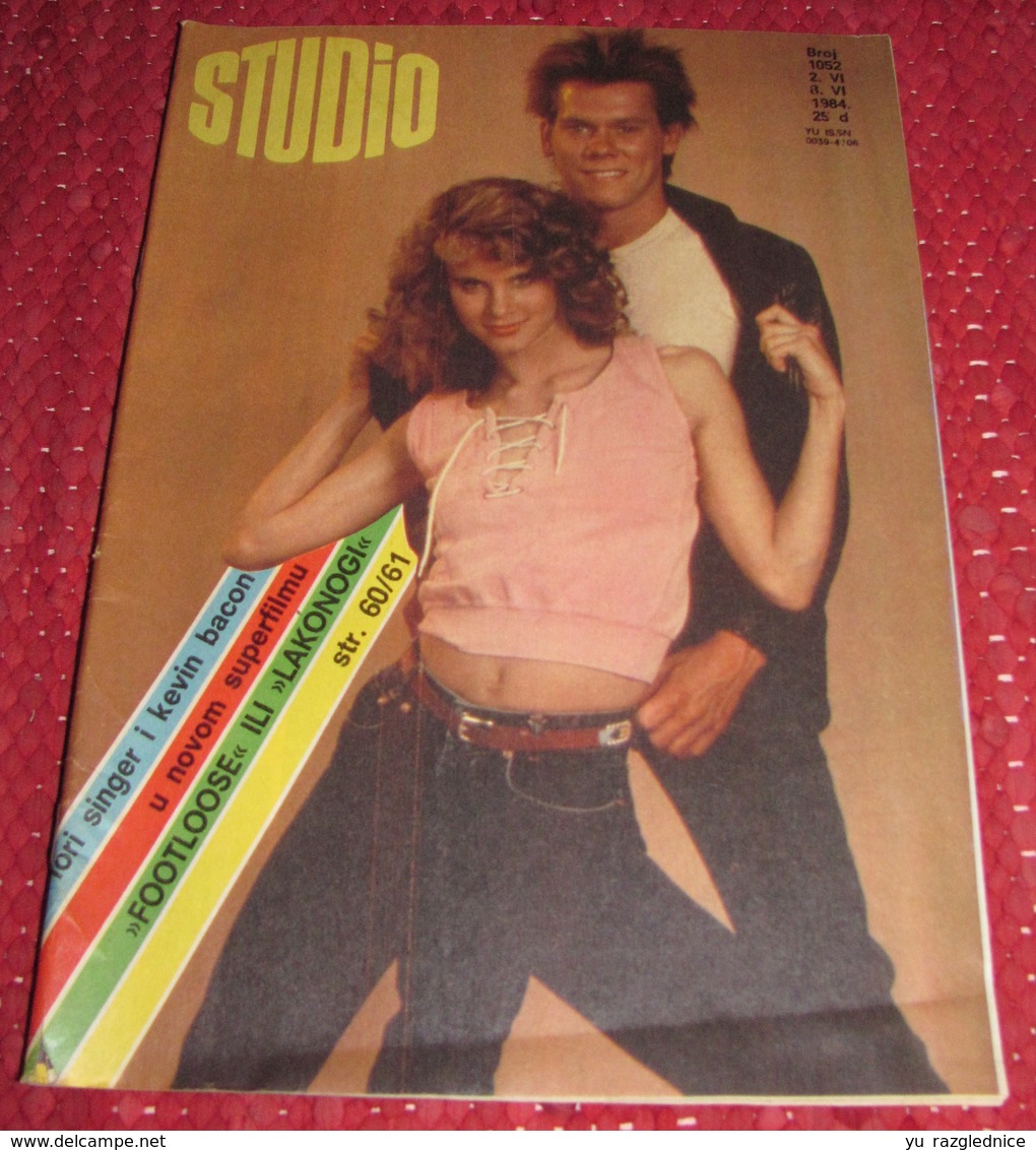 Kevin Bacon Lori Singer  STUDIO Yugoslavian June 1984 VERY RARE - Magazines