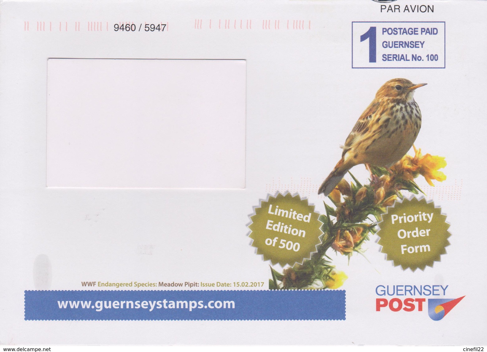 GUERNESEY, Entier Postal Oiseau, Moineau - Moineaux