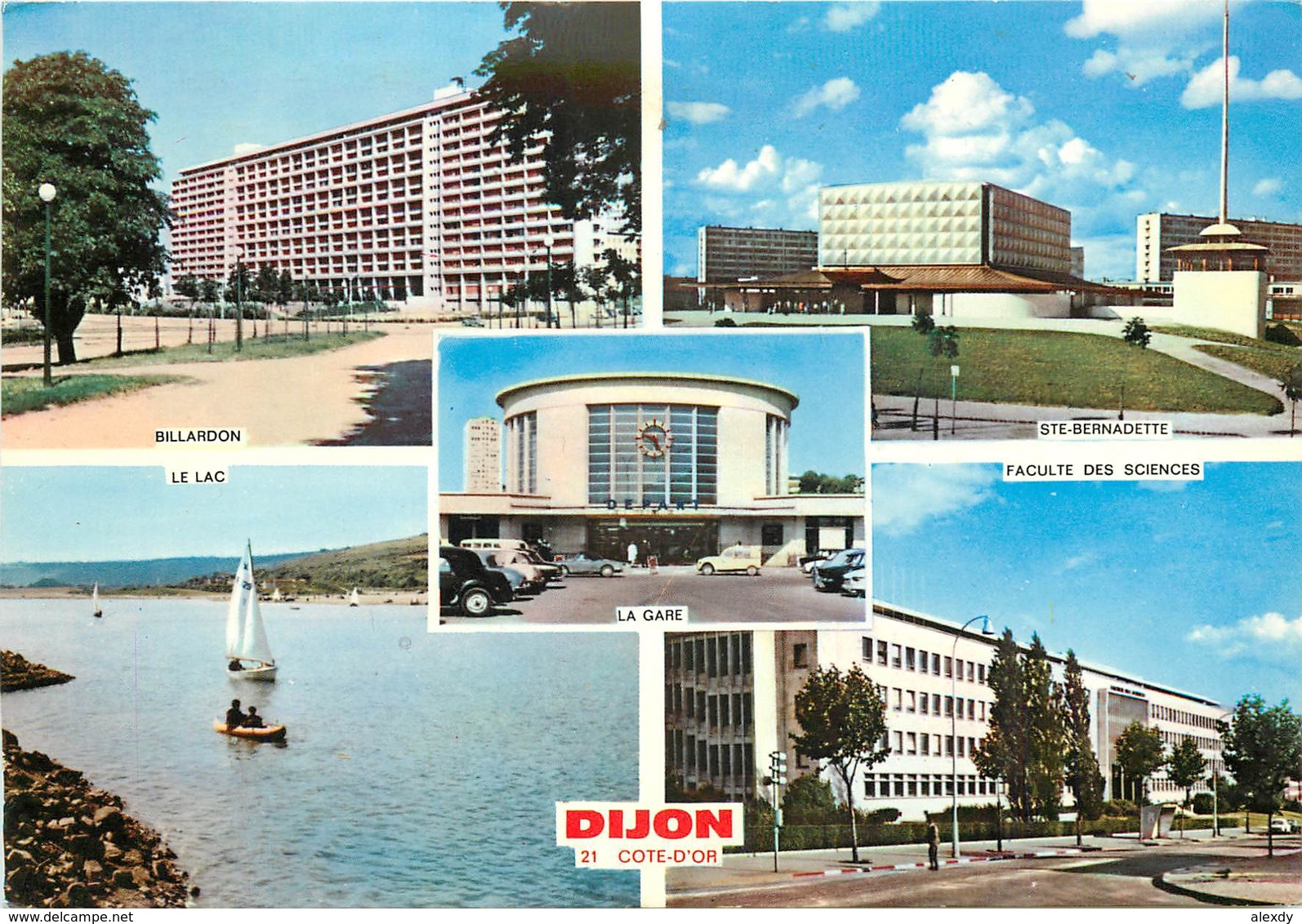 Photo Cpsm Cpm 21 DIJON. Gare Faculté Des Sciences Lac Sainte-Bernadette Et Billardon 1973 - Dijon