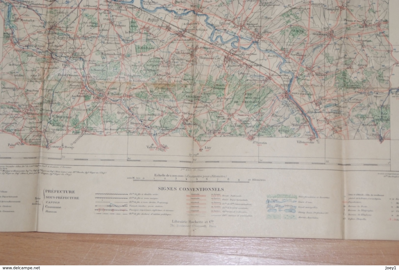 Carte Topographique  Montereau Années 1905,tampon Du Ministère De L'intérieur. - Topographical Maps