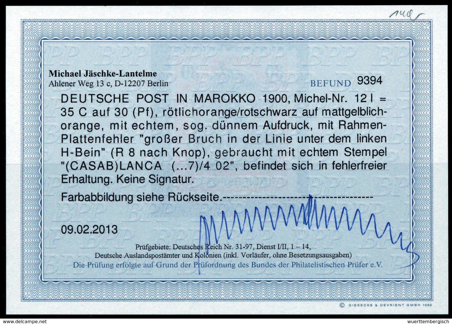 Gest. Deutsche Auslandspost Marokko - Andere & Zonder Classificatie