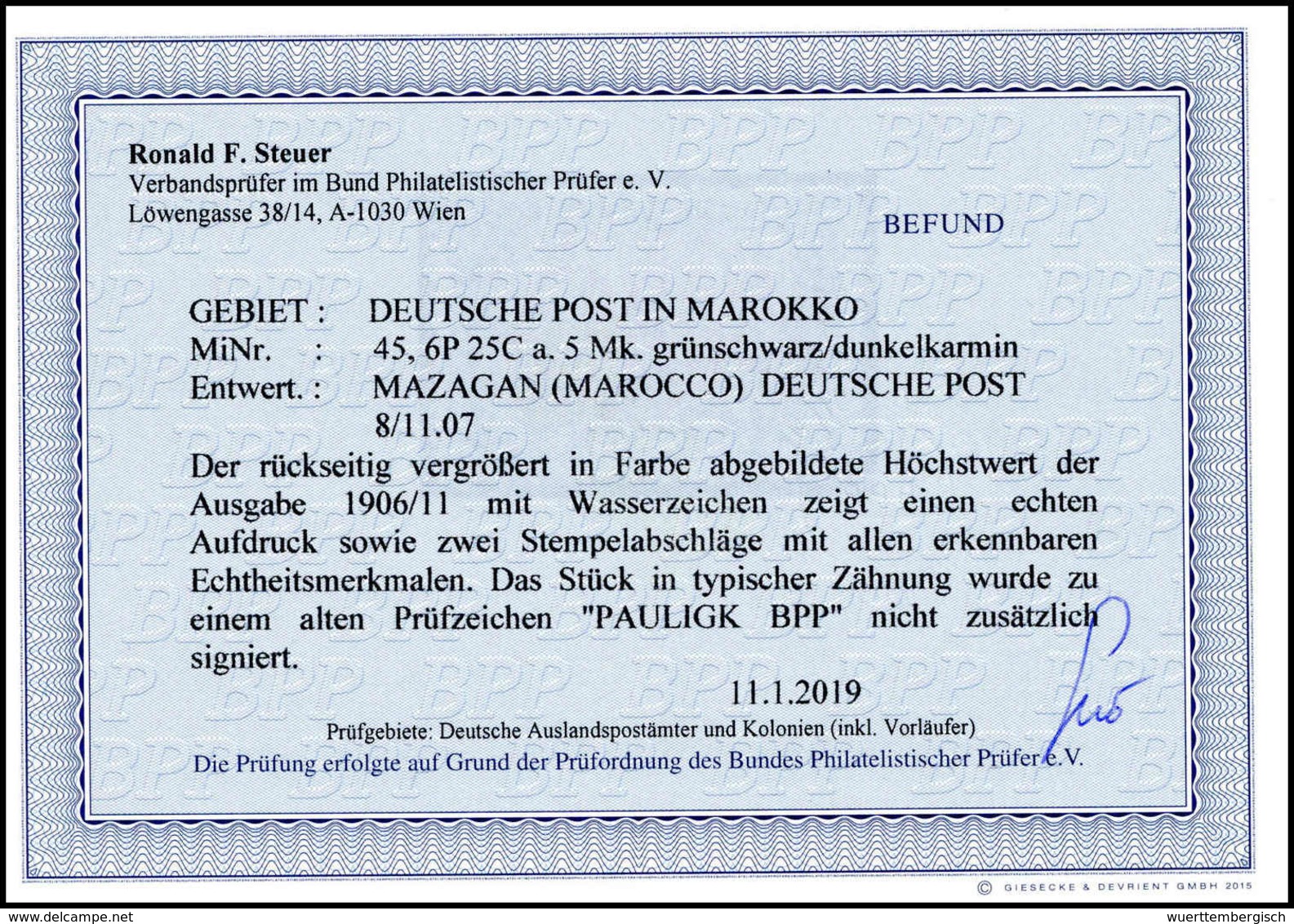 Gest. Deutsche Auslandspost Marokko - Andere & Zonder Classificatie