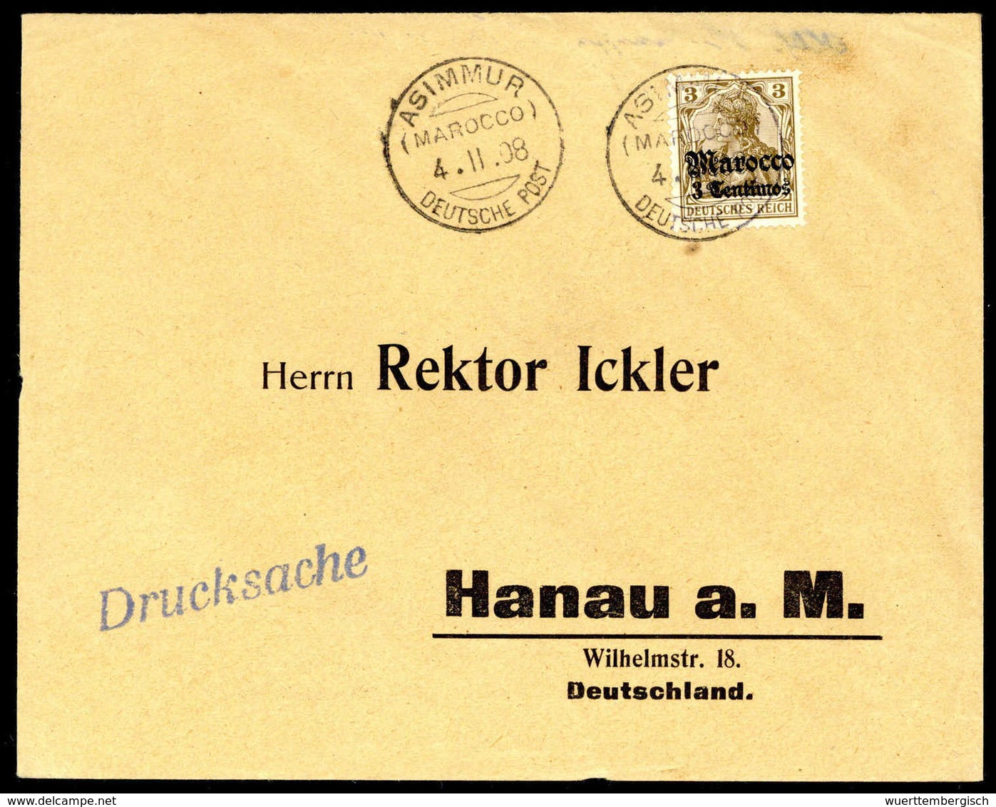 Beleg Deutsche Auslandspost Marokko - Andere & Zonder Classificatie