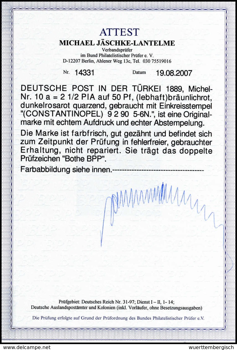 Gest. Deutsche Auslandspost Türkei - Andere & Zonder Classificatie