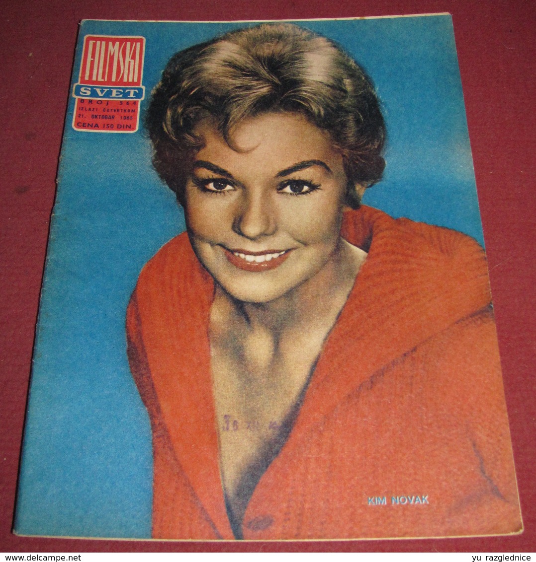 Kim Novak FILMSKI SVET Yugoslavian October 1965 VERY RARE - Magazines