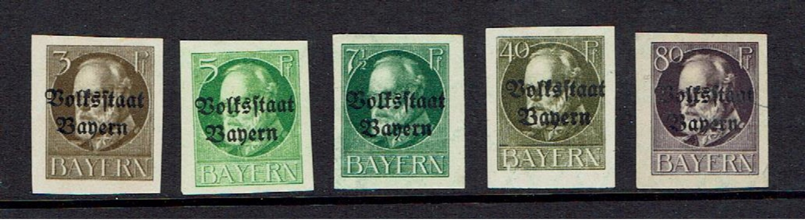 BAVARIA...1919...imperf - Other & Unclassified