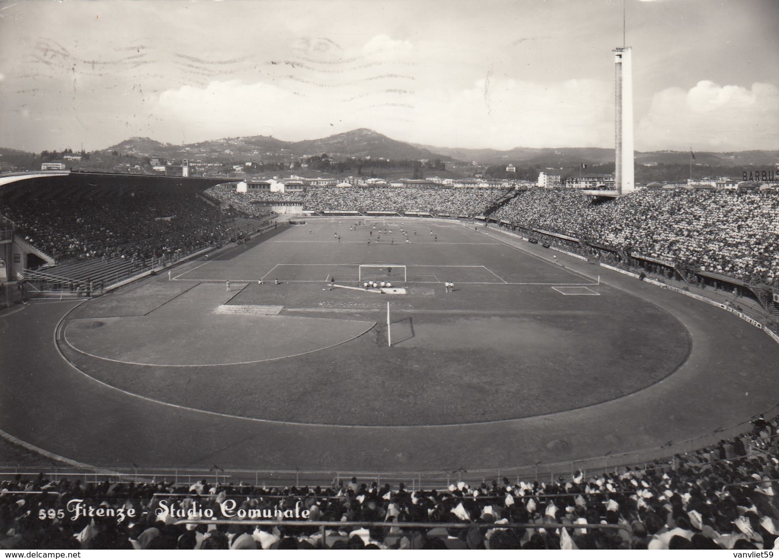 STADIO-STADE-STADIUM-ESTADIO-SOCCER-FOOTBALL-CAMPO SPORTIVO-FIRENZE-ITALY- VIAGGIATA ILO 11-4-1959 - Calcio