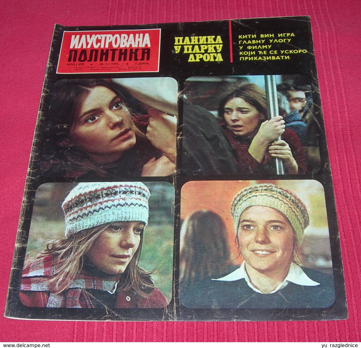 Kitty Winn - ILUSTROVANA POLITIKA Yugoslavian March 1972 VERY RARE - Magazines