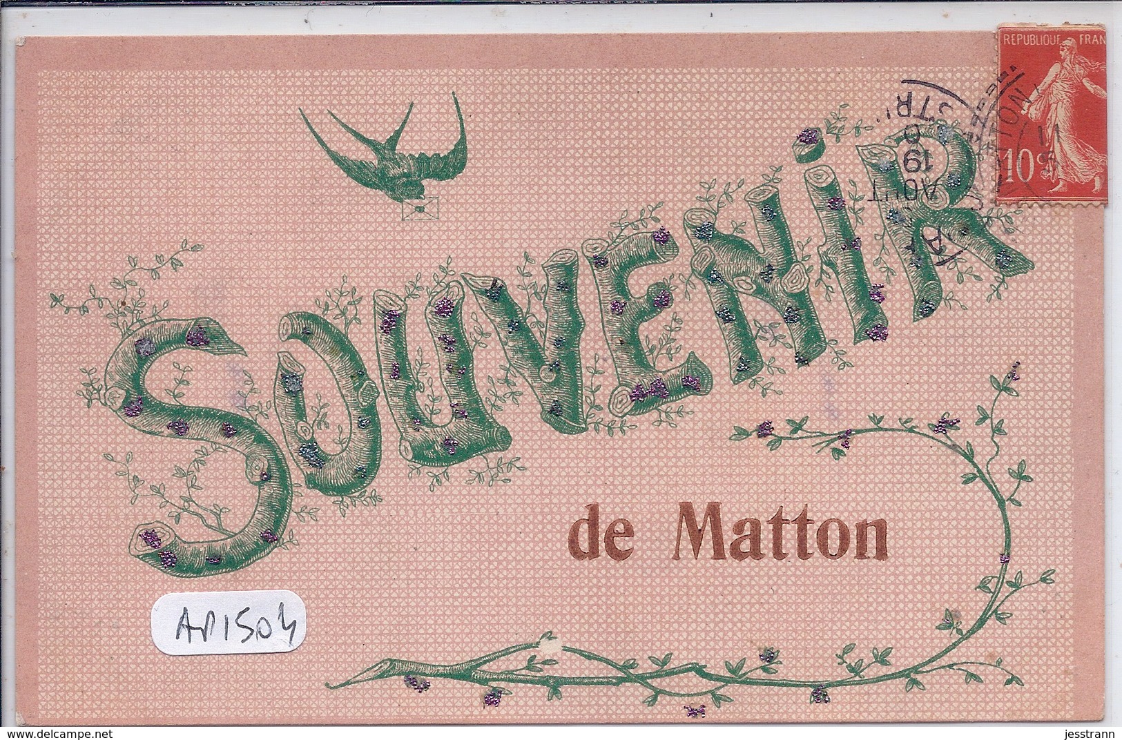 MATTON- SOUVENIR DE MATTON- RARE CARTE FANTAISIE - Autres & Non Classés