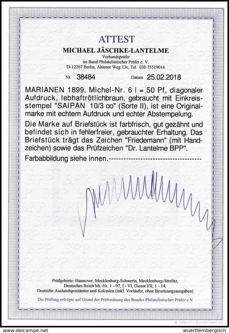 Briefst. Deutsche Kolonien Marianen - Andere & Zonder Classificatie