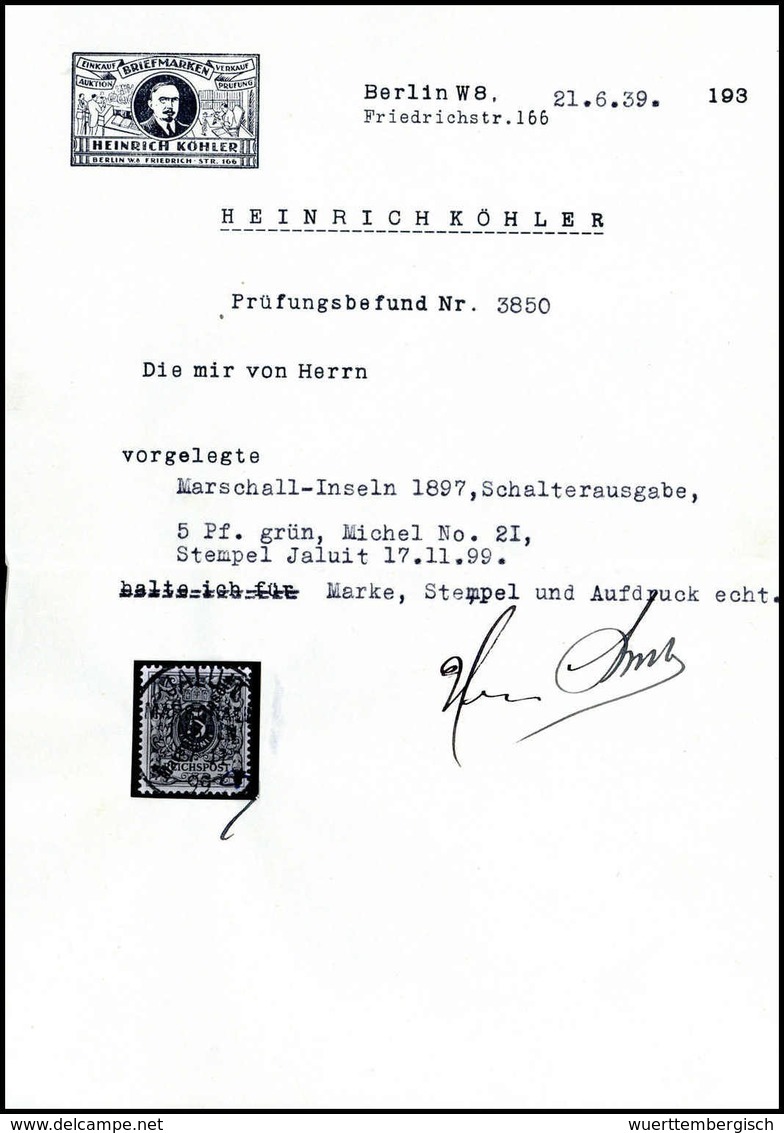 Gest. Deutsche Kolonien Marshall Inseln - Other & Unclassified