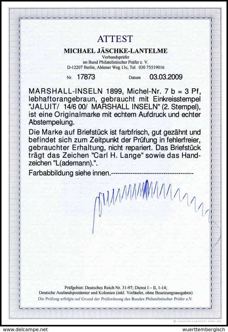 Briefst. Deutsche Kolonien Marshall Inseln - Autres & Non Classés