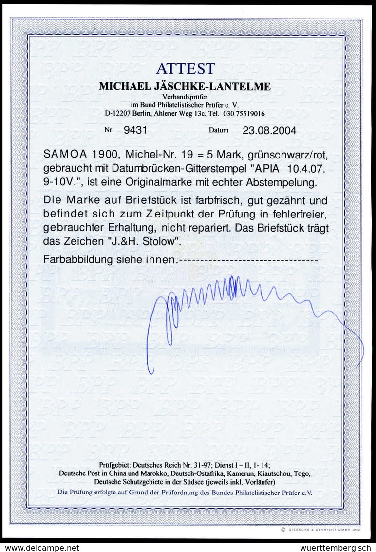 Briefst. Deutsche Kolonien Samoa - Autres & Non Classés