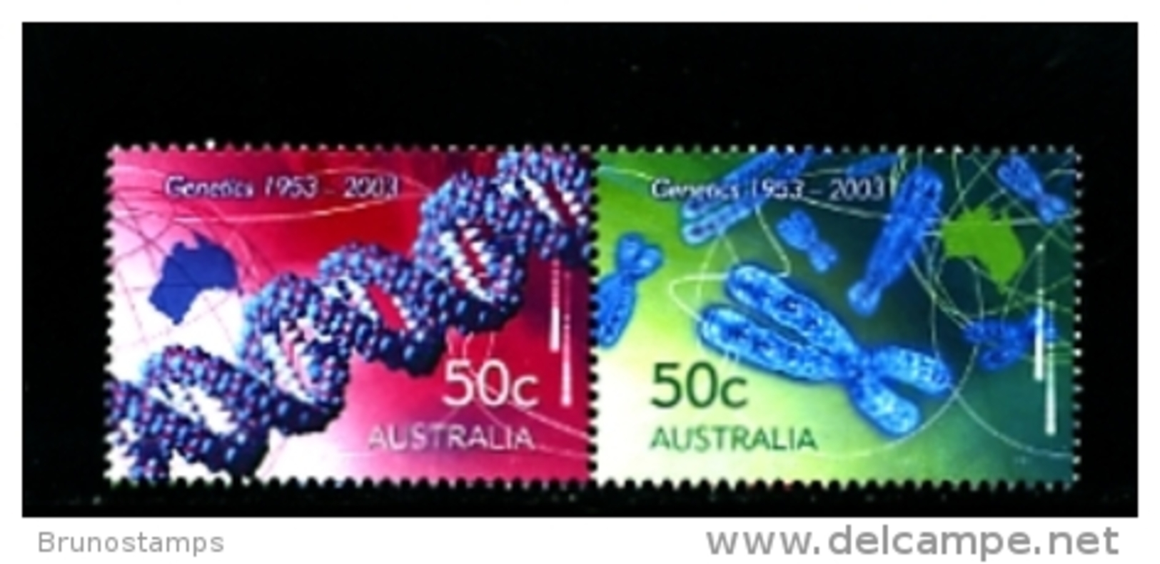 AUSTRALIA - 2003   DISCOVERY OF DNA  PAIR   MINT NH - Nuovi