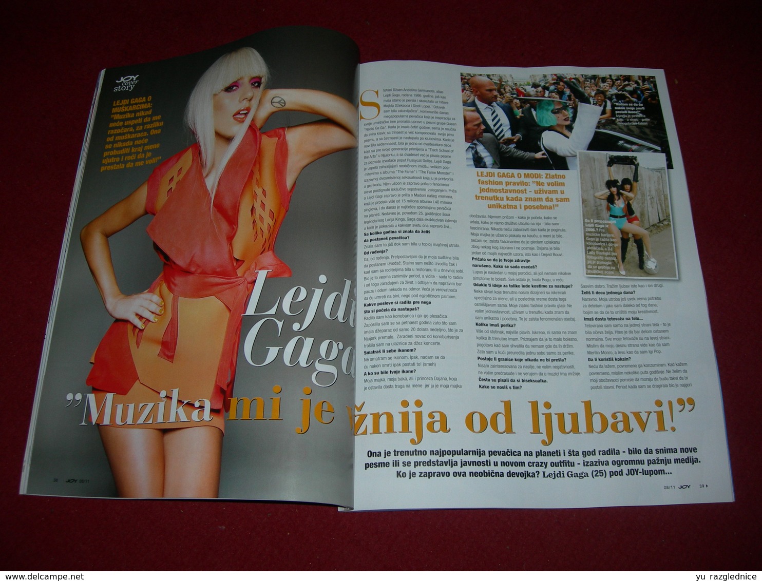 Lady Gaga - JOY - Serbian - April 2011 RARE - Magazines