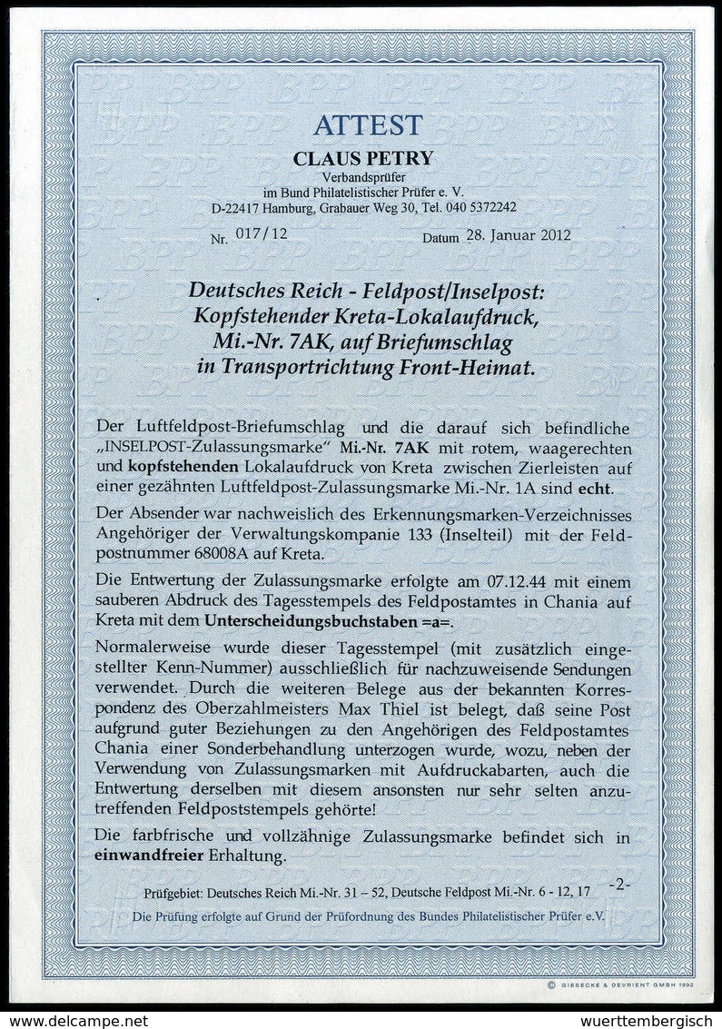 Beleg Deutsche Besetzung II. WK, Feldpostmarken - Sonstige & Ohne Zuordnung