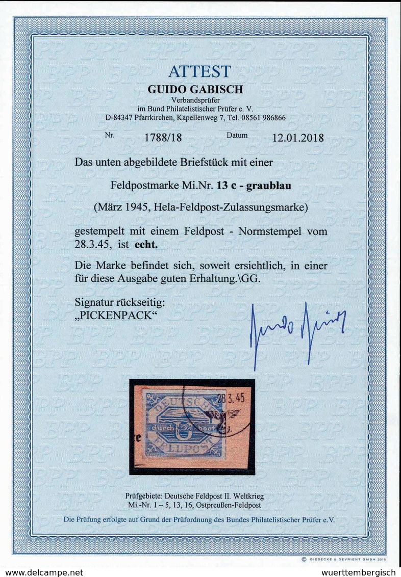 Briefst. Deutsche Besetzung II. WK, Feldpostmarken - Autres & Non Classés