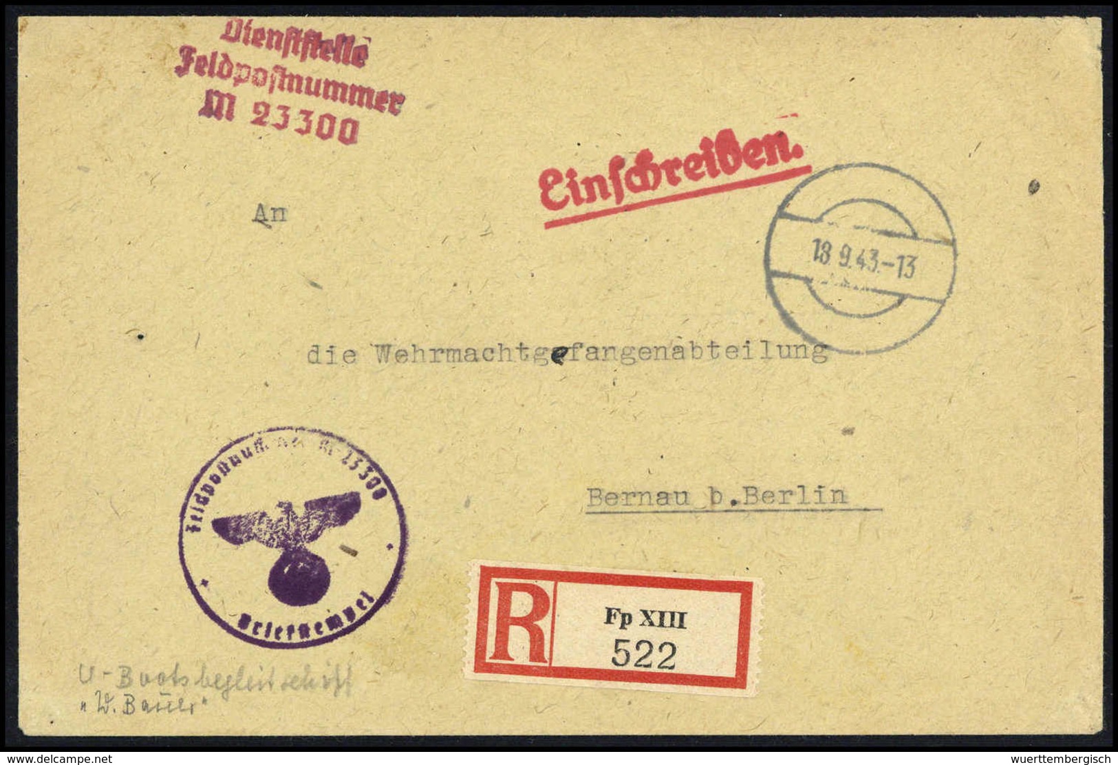 Beleg Deutsche Besetzung II. WK, Feldpostmarken - Other & Unclassified