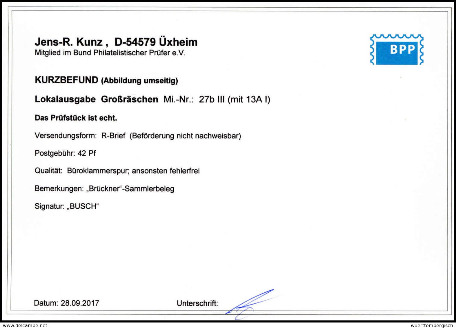 Beleg Deutsche Lokalausgabe Grossräschen - Andere & Zonder Classificatie