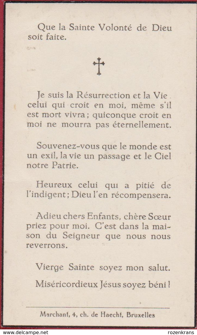 Arthur Bruneel Marie Raes Courtrai Kortrijk Haecht Bruxelles 1948 Doodsprentje Bidprentje Image Mortuaire - Images Religieuses