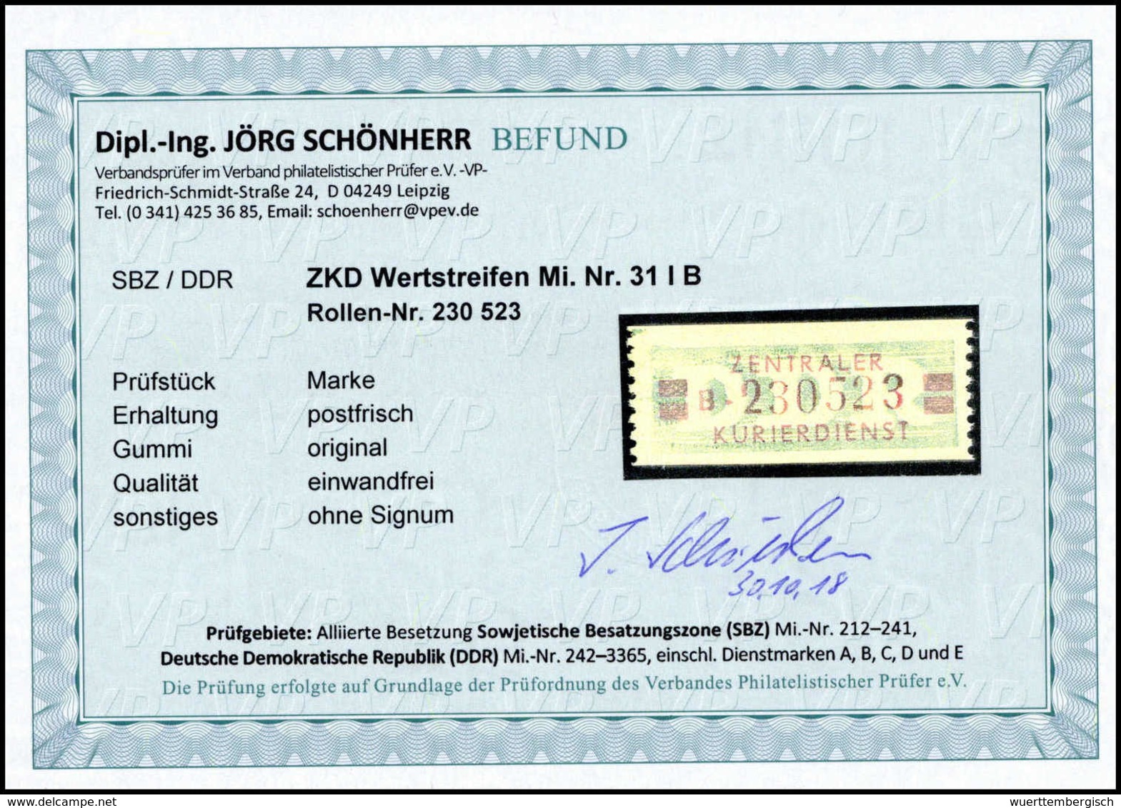 ** DDR Verwaltungspost B Zentraler Kurierdienst - Autres & Non Classés