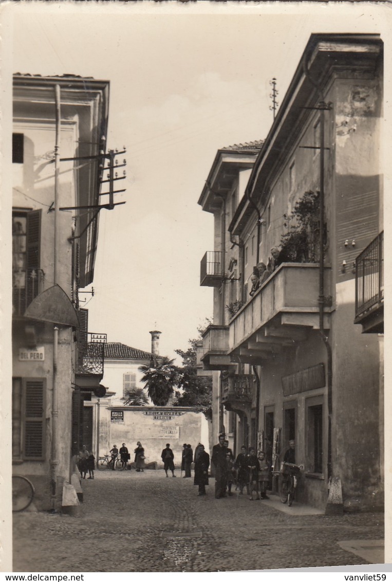 CAVAGLIA-VERCELLI-VIA XX SETTEMBRE-CARTOLINA VERA FOTOGRAFIA NON VIAGGIATA ANNO 1935-1945 - Vercelli