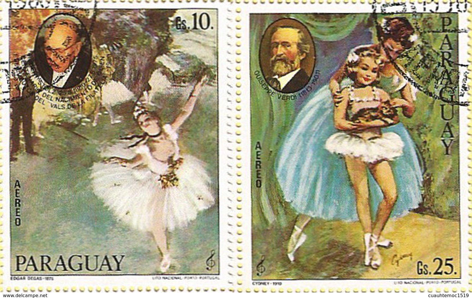 Paraguay 1980: Satz Nr. 3291-3299° - Berühmte Musiker + Ballettszenen - Paraguay