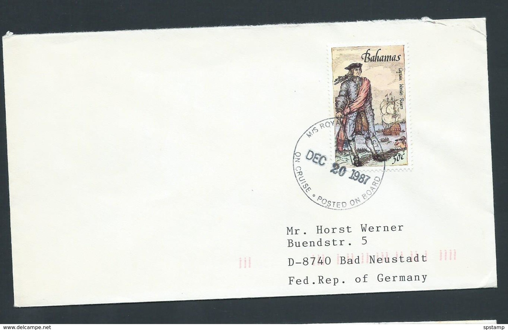 Bahamas 1987 Paquebot Cover To Germany Ship Royal Viking Star - Bahamas (1973-...)