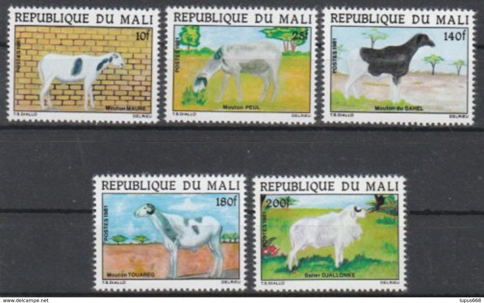 Mali  1981 MiNr. 880/ 884  **/ Mnh ;   Schafe - Mali (1959-...)