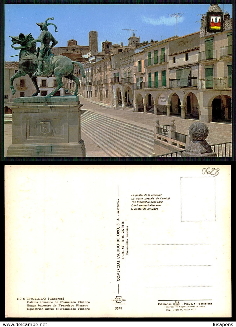 EC [00628]- ESPAÑA- TRUJILLO- ESTATUA ECUESTRE DE FRANCISCO PIZARRO - Autres & Non Classés