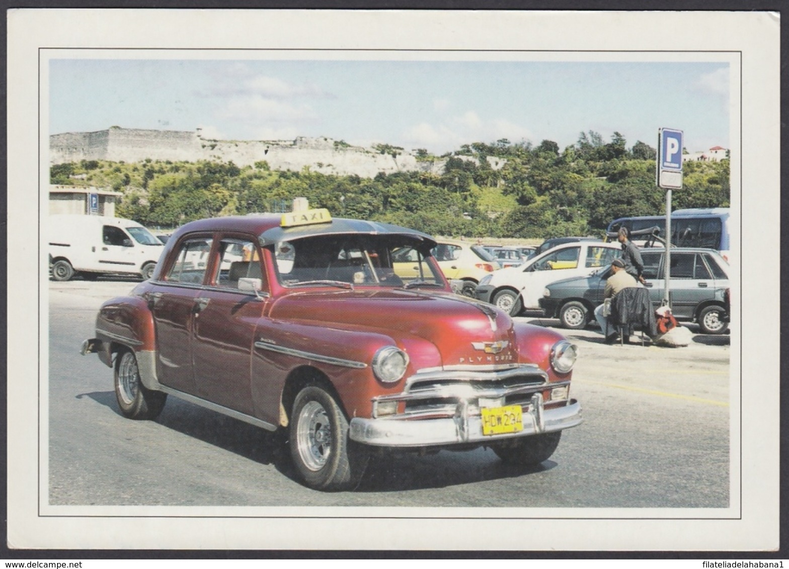 2013-EP-183 CUBA 2013 POSTAL STATIONERY FORWARDED. HABANA 27/32, MALECON CHEVROLET OLD CAR, AUTOS ANTIGUOS. - Other & Unclassified