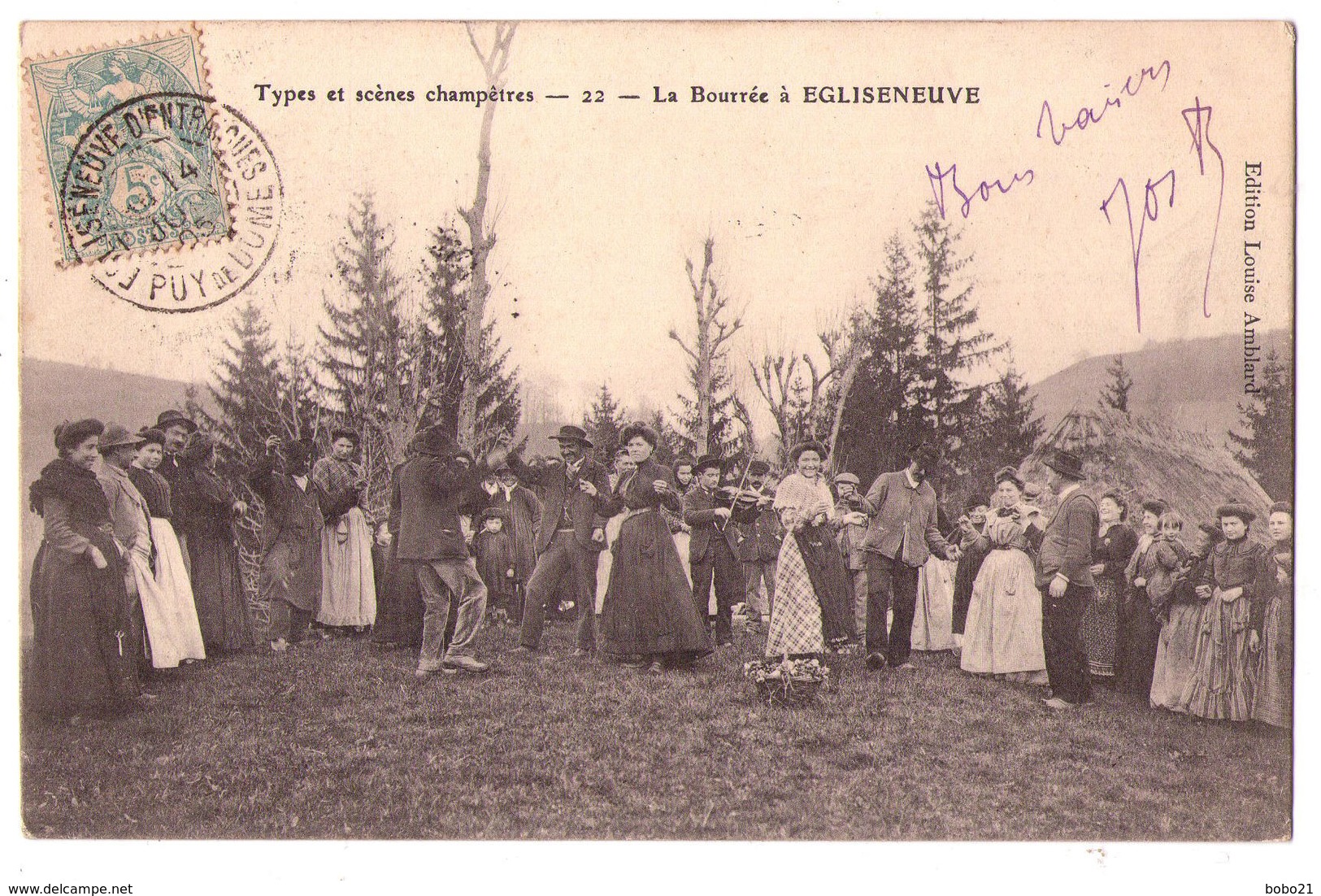 4176 - Egliseneuve D'Entraigues ( 63 ) - La Bourrée à Egliseneuve - Types Et Scènes Champêtres - N°22 - L.Amblard - - Autres & Non Classés