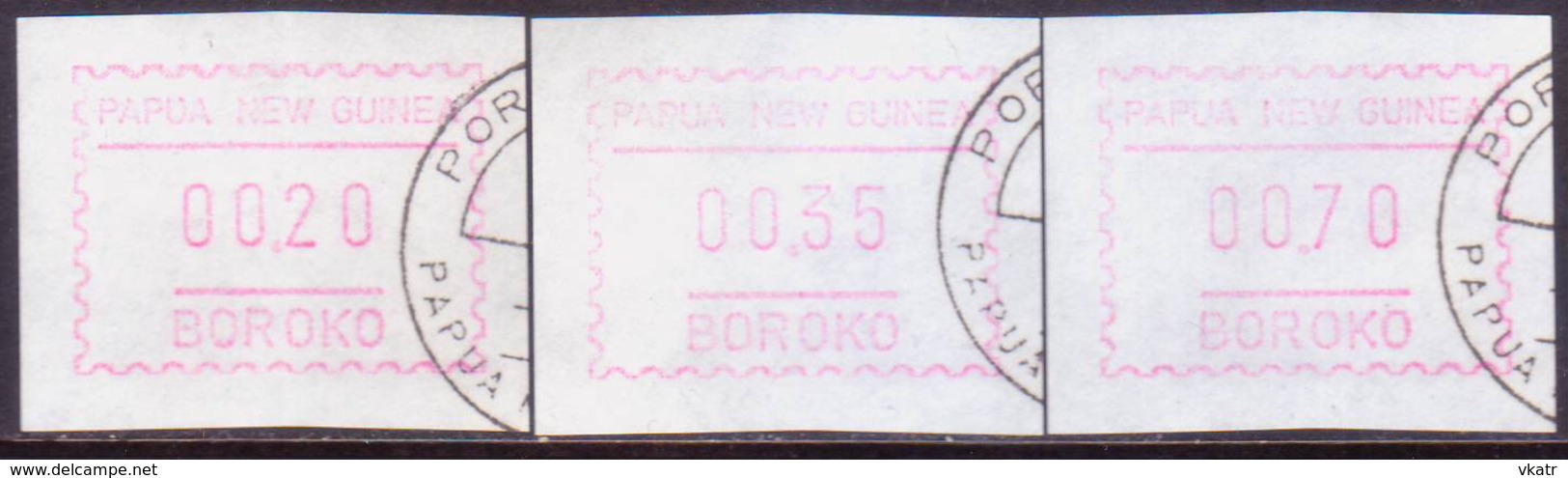 PAPUA NEW GUINEA 1990 Selection Of 3 Frama Stamps Used BOROKO - Papua New Guinea