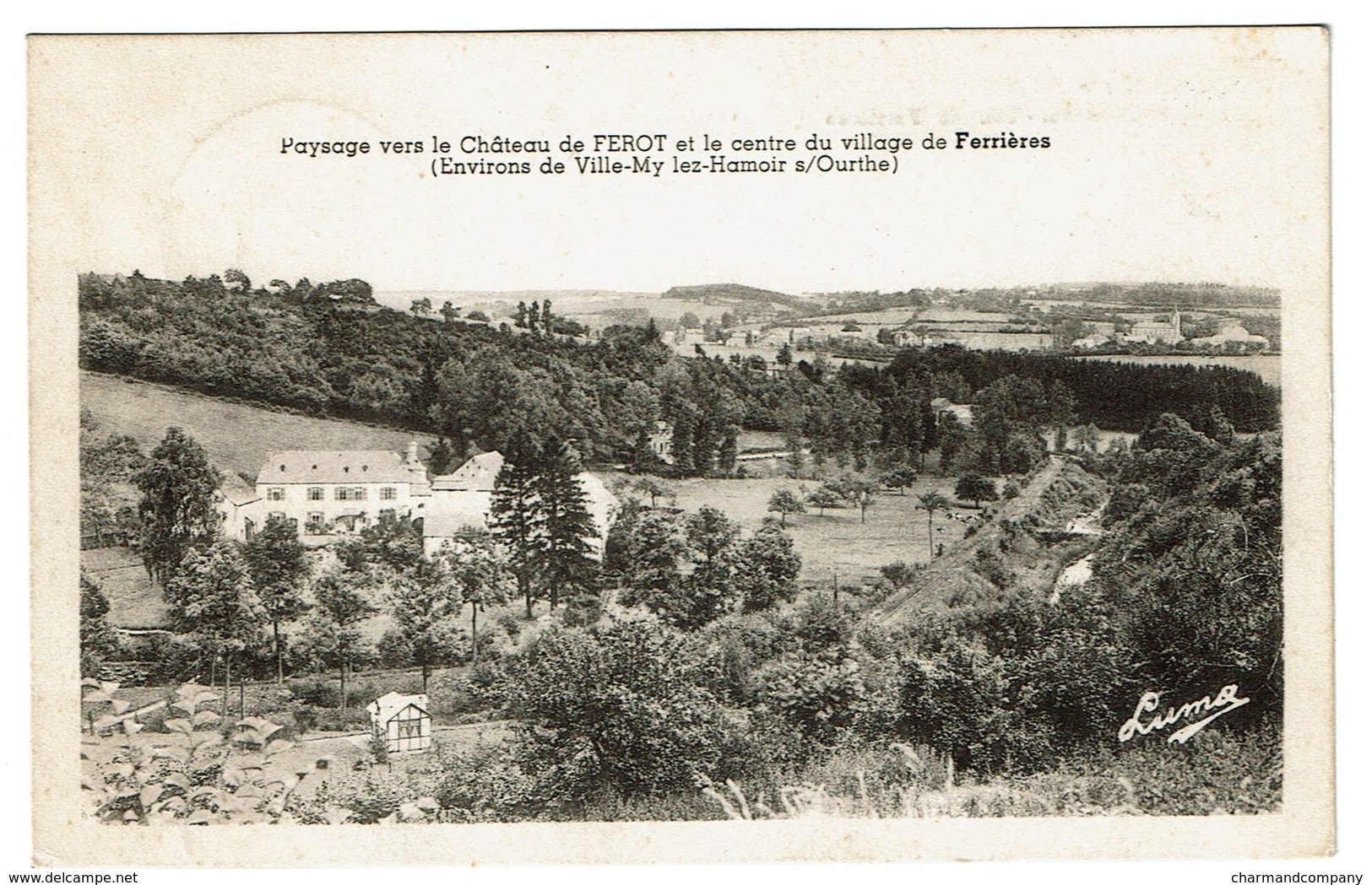 Paysage Vers Le Château De Ferot Et Le Centre Du Village De Ferrières - 1954 - Edit. Luma - 2 Scans - Ferrières