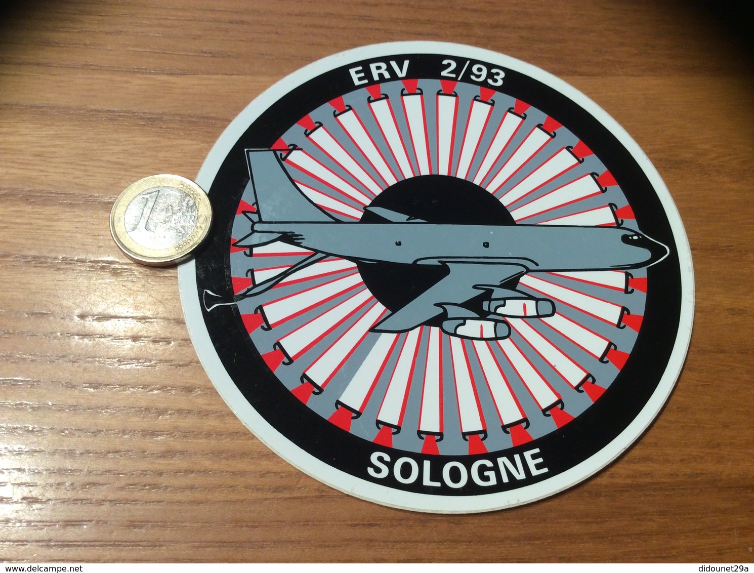 AUTOCOLLANT, Sticker «ERV 2/93 SOLOGNE» (militaire, Armée De L’air, Escadre De Ravitaillement En Vol, Avion) - Autocollants