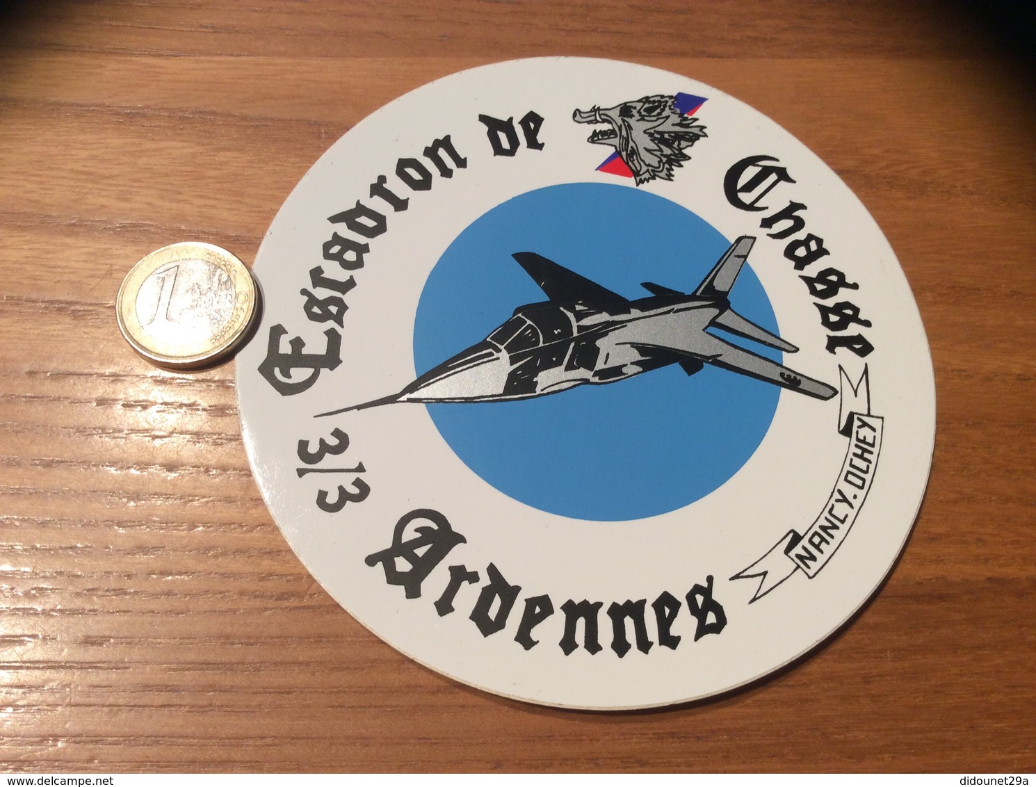 AUTOCOLLANT, Sticker «Escadron De Chasse 3/3 - Ardennes» (militaire, Armée De L’air, Avion, Sanglier) - Autocollants