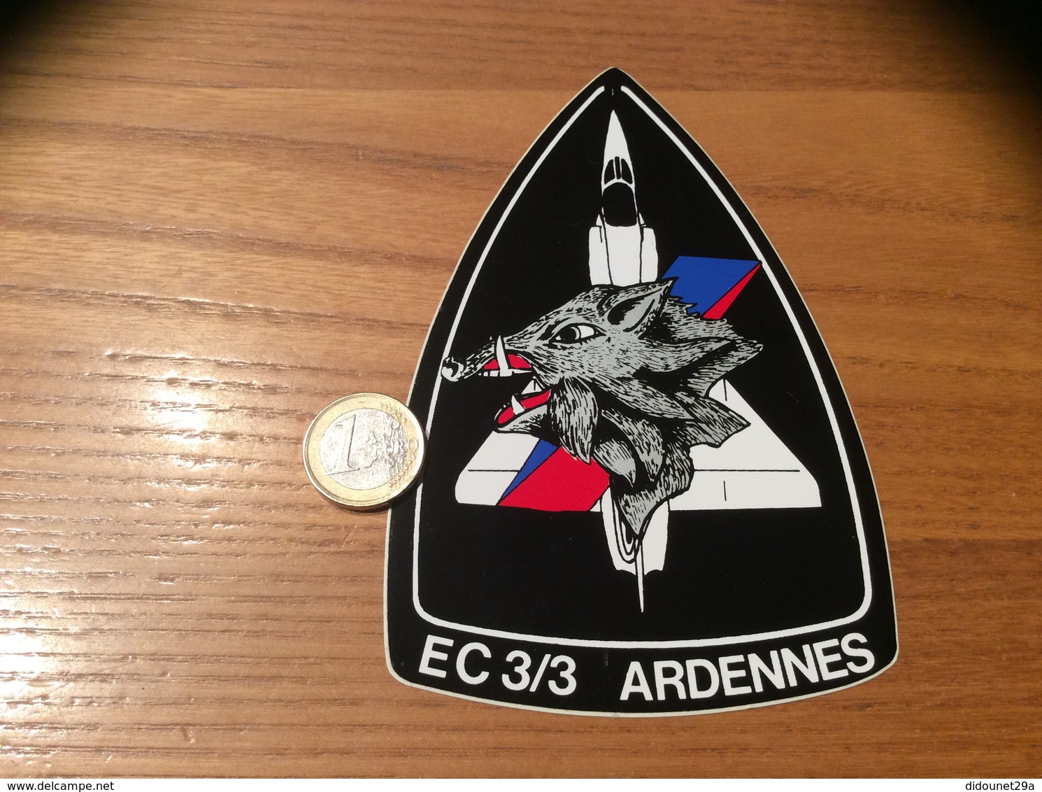 AUTOCOLLANT, Sticker «EC (Escadron De Chasse) 3/3 - Ardennes» (militaire, Armée De L’air, Avion, Sanglier) - Autocollants