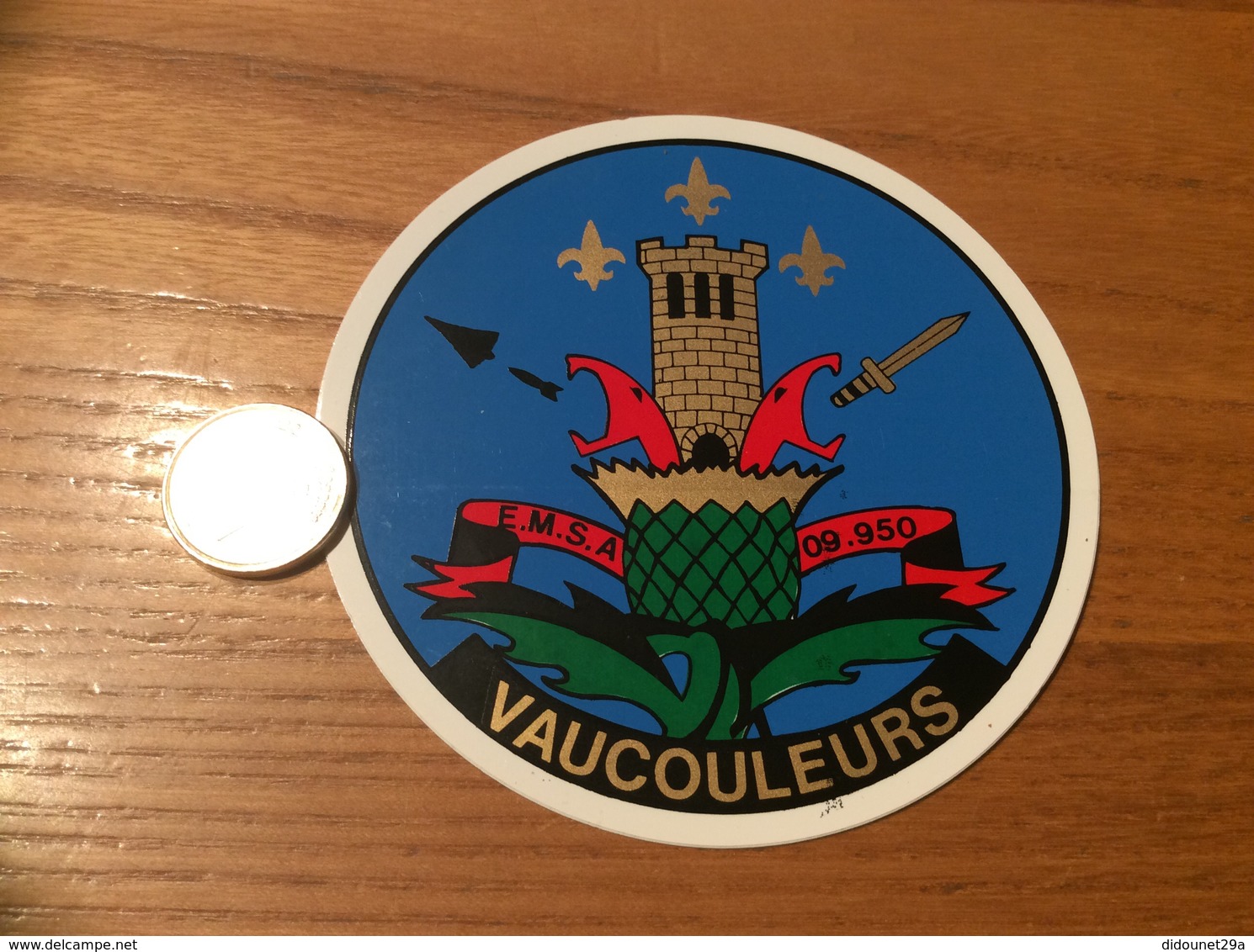 AUTOCOLLANT, Sticker «EMSA 09.950 - VAUCOULEURS» (militaire, Armée De L’air, Escadron De Missiles Sol Air Nancy) - Autocollants