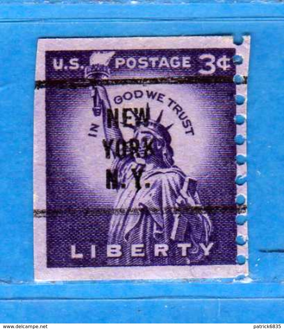 (Us2) USA °- 1954-1961 - Liberty. 3.c. Unif. 847 NEW York. USED.  Vedi Descrizione - Usati