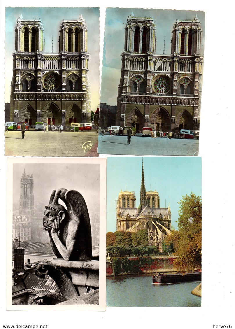 PARIS - NOTRE DAME DE PARIS - Eglise - Cathédrale - Lot 22 Cartes Postales Différentes - (CPSM - Petit Format) - Notre Dame De Paris