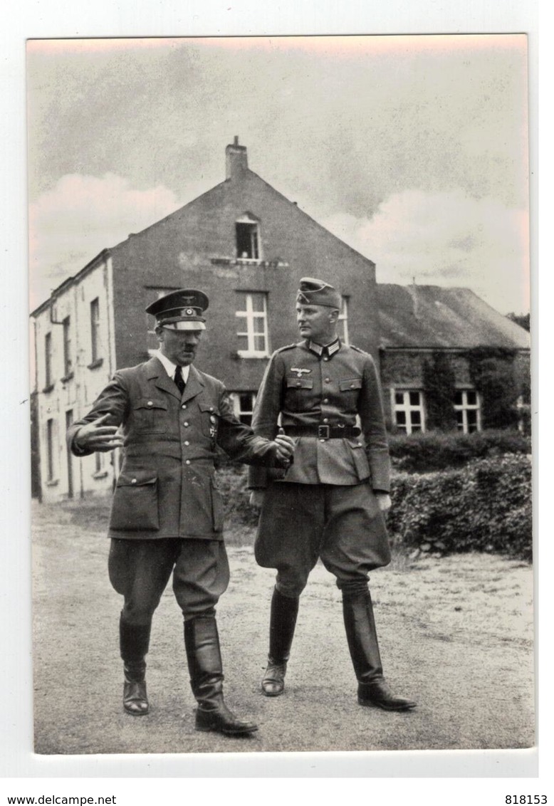 MAI 1940 - Hitler Se Promène Devant La Maison Communale De Bruly-de-Pesche Ou Von Brauchitsch A Installé Ses Cartes - Guerre 1939-45