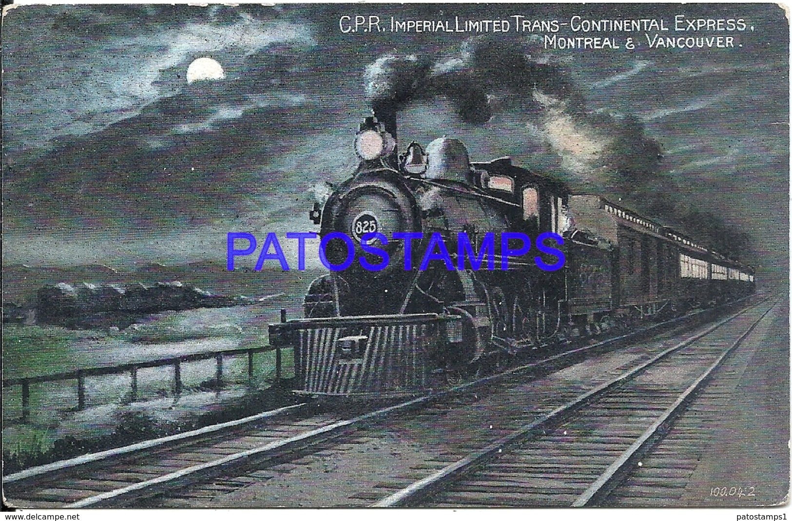 110696 CANADA MONTREAL & VANCOUVER IMPERIAL LIMITED CONTINENTAL EXPRESS TRAIN CIRCULATED TO HOLLAND POSTAL POSTCARD - Non Classés