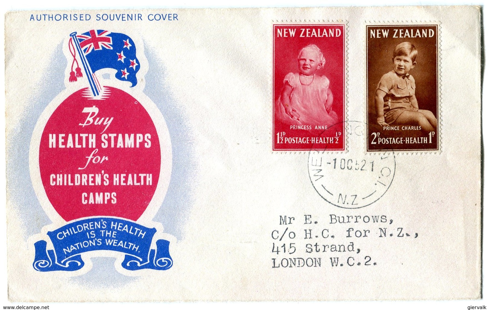 NEW ZEALAND FDC 1952 HEALTH STAMPS.BARGAIN.!! - FDC