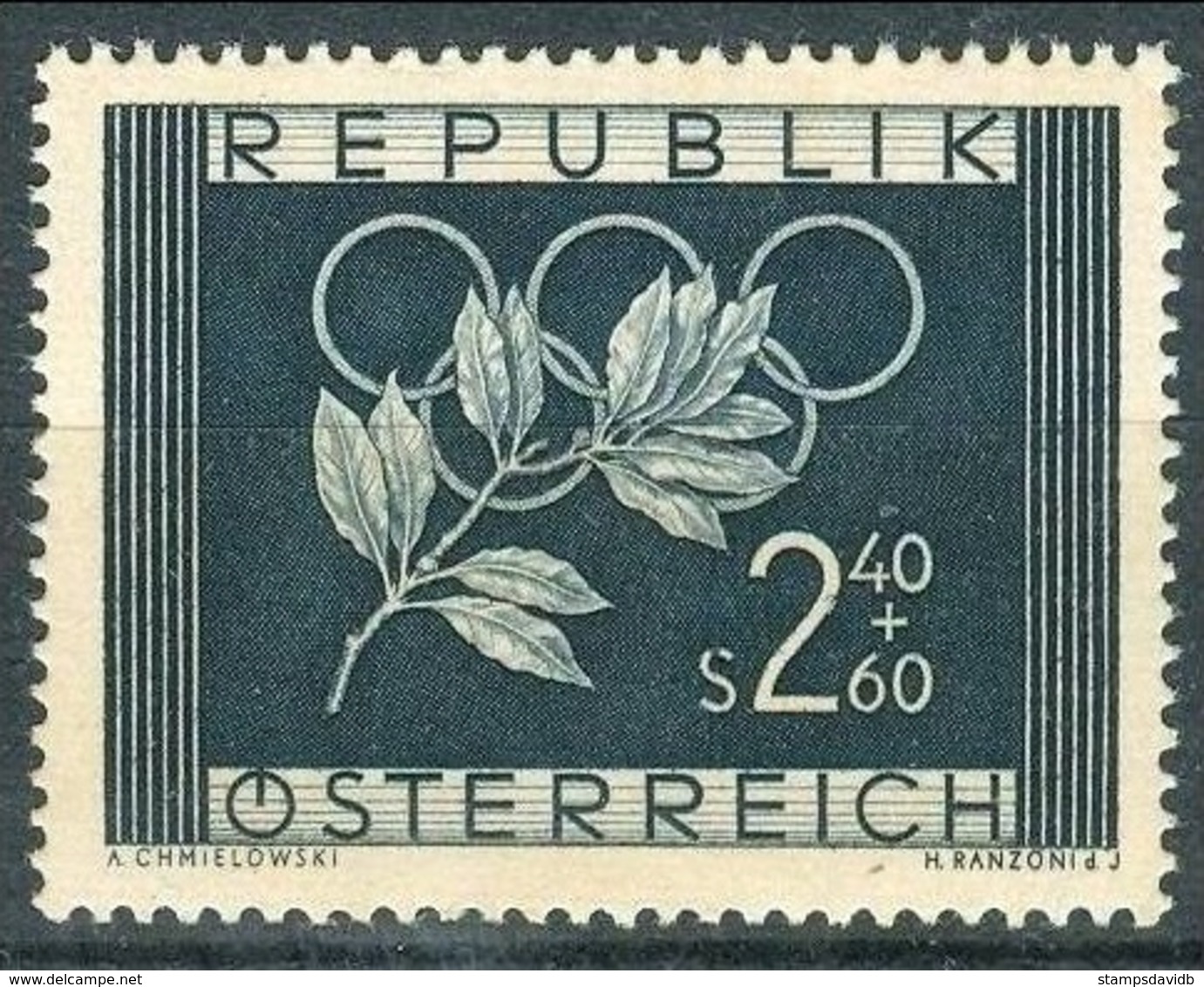 1952	Austria	969	1952 Olympic Games In Oslo And Helsing	25,00 € - Sommer 1952: Helsinki