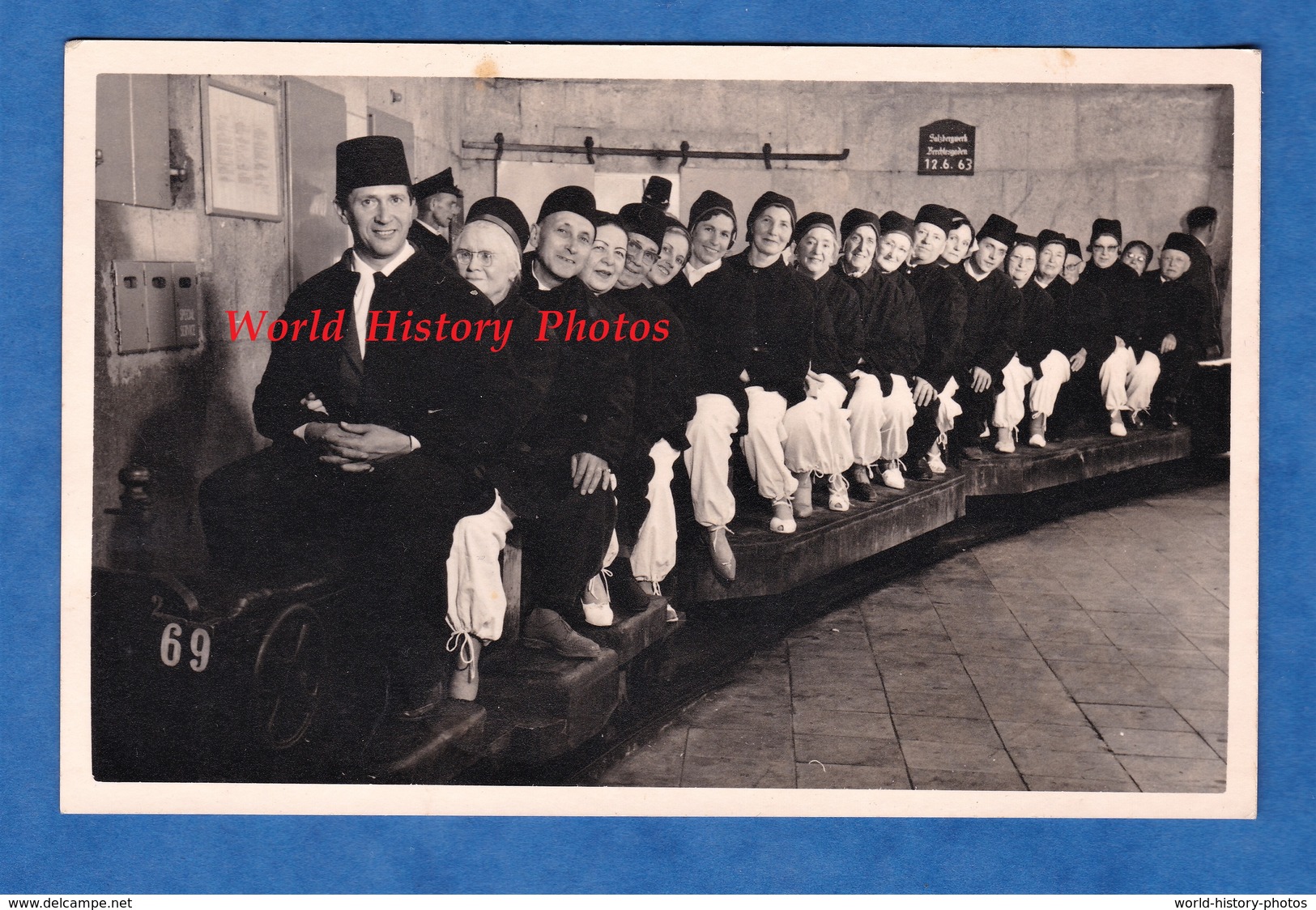 CPSM Photo - Salzbergwerk Berchtesgaden - Attraction Train Touristique - 1963 - Mine De Sel - Autres & Non Classés