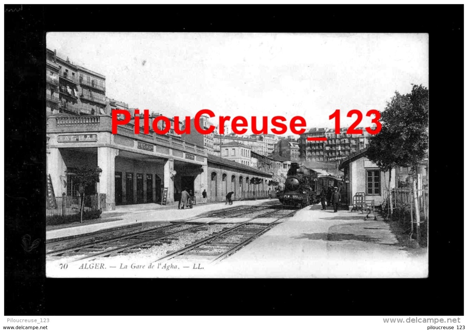 ALGERIE - ALGER - " La Gare De L'Agha - Train à Quai - Chef De Gare " - Algeri